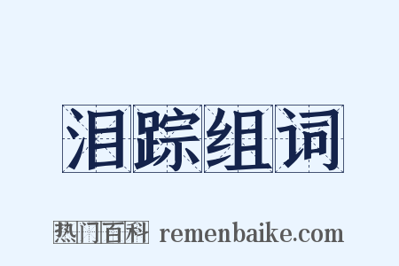 泪踪组词是什么意思的图片
